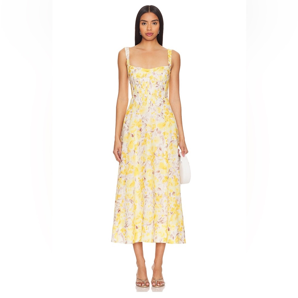 Bardot Yellow Floral Maxi Dress